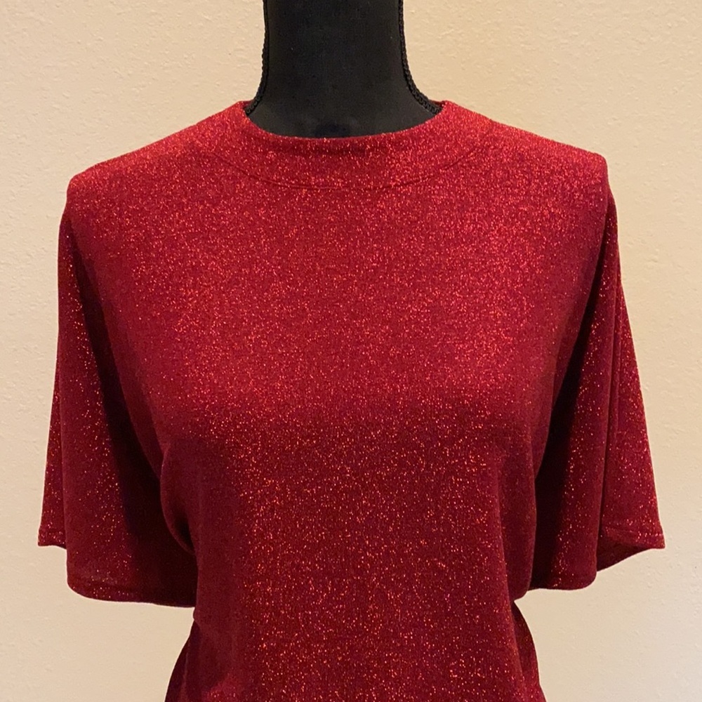 Marks & Spencer Ruby Red Sparkle Top